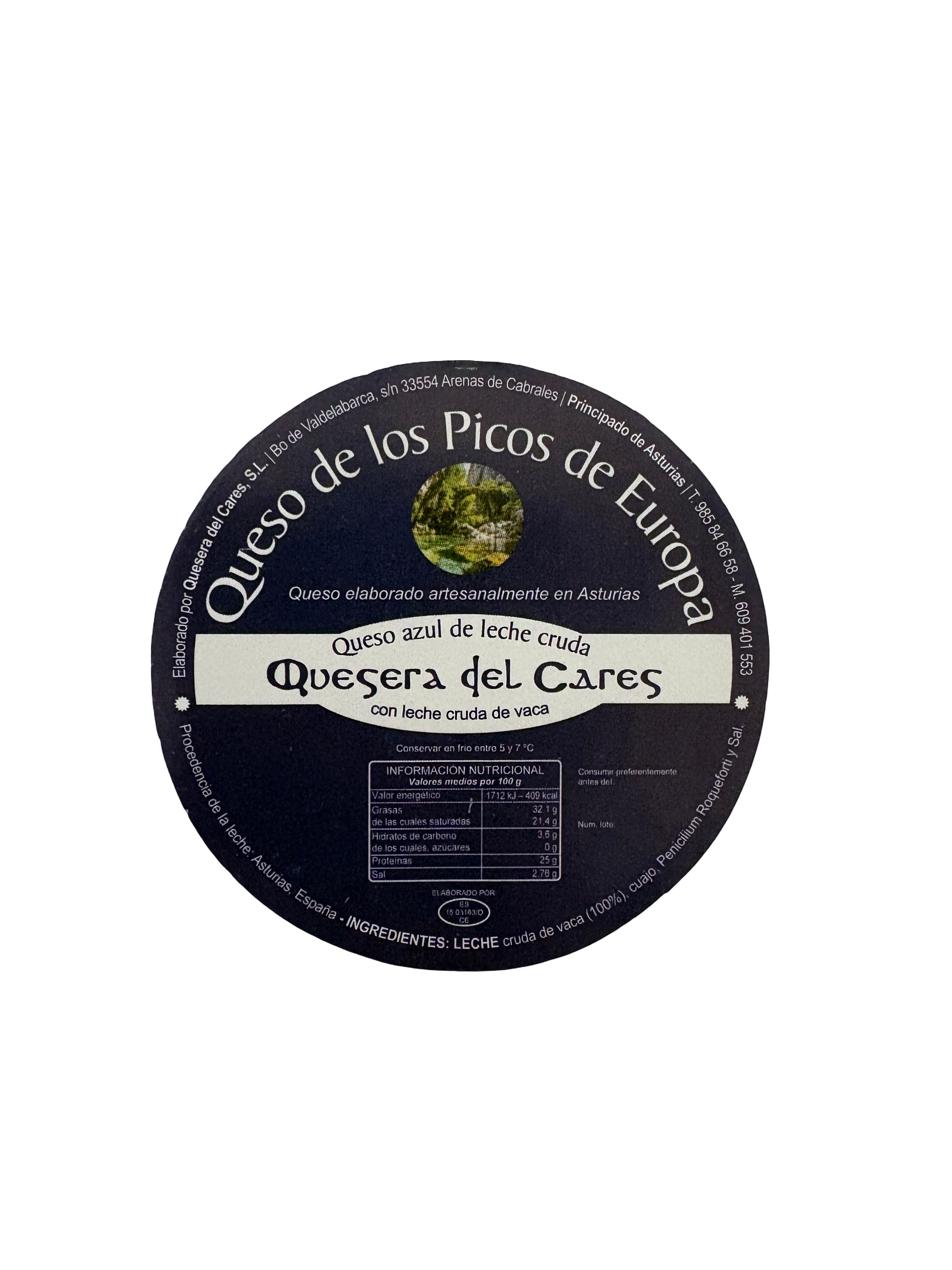 Queso azul de leche cruda de vaca